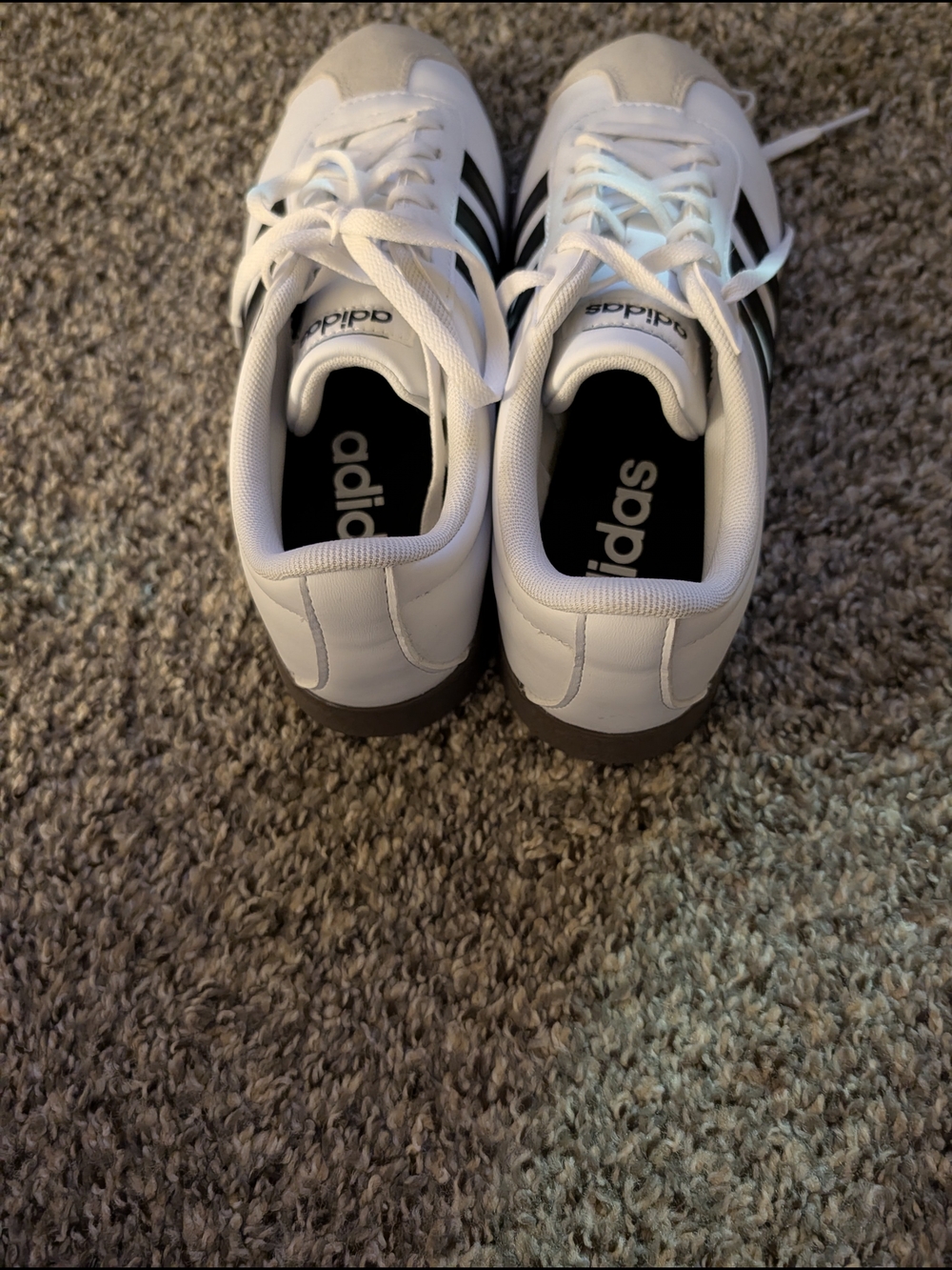 adidas White & Black Classic Lace-Up Sneakers - Picture 3 of 6